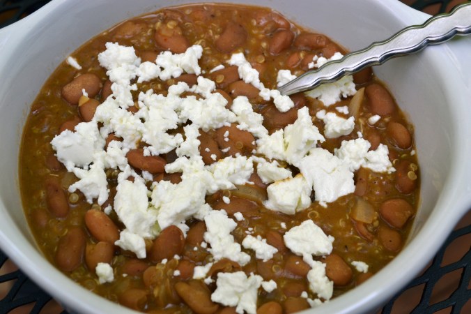DSC_0451 Pinto Beans & Goat Cheese